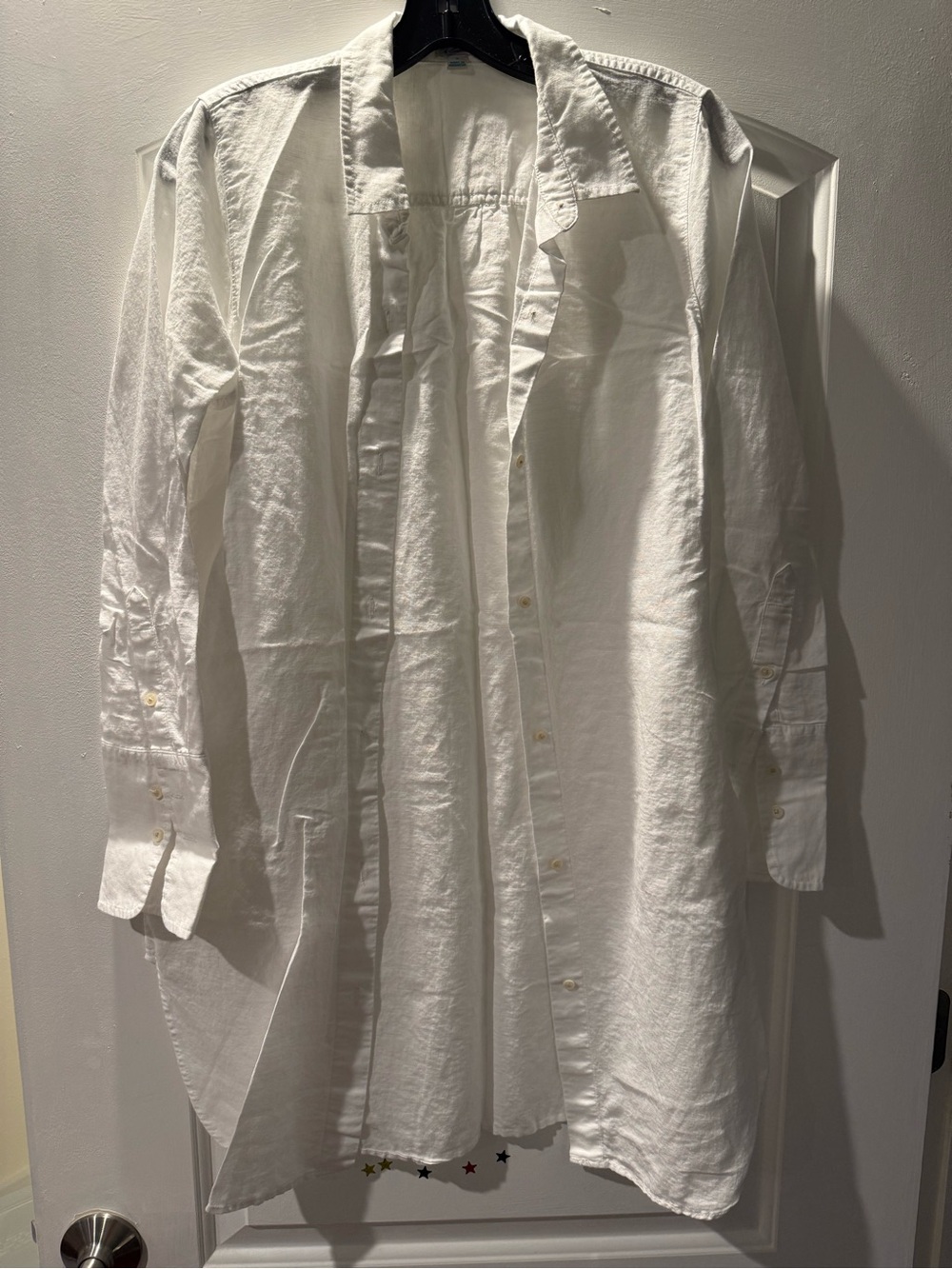 Jcrew swim line white linen shirt dress
